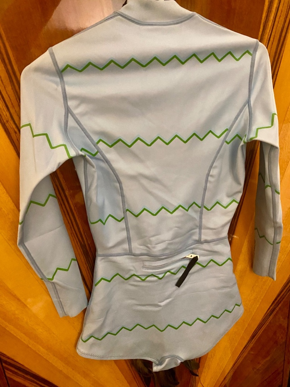 Cynthia Rowley Light Blue Long-Sleeve Floral Surf Suit with Lime & Pink Accents - Picture 10 of 11